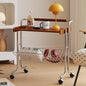 Industrial Rubberwood Movable Side Table