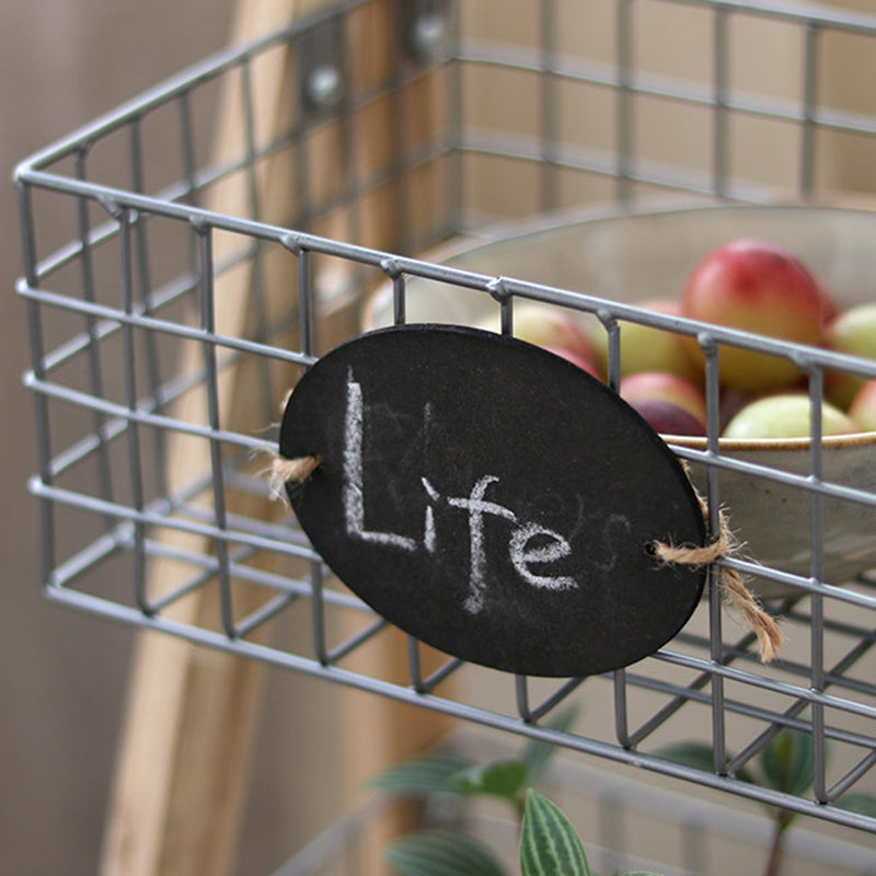 Iron Fir Wood Triangular Storage Shelf