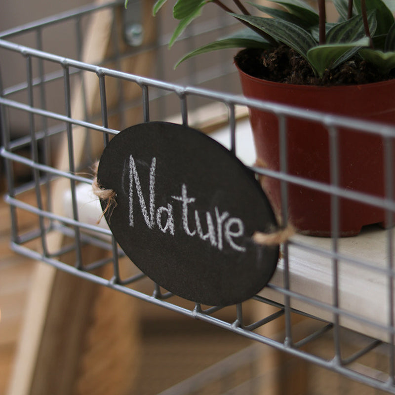 Iron Fir Wood Triangular Storage Shelf