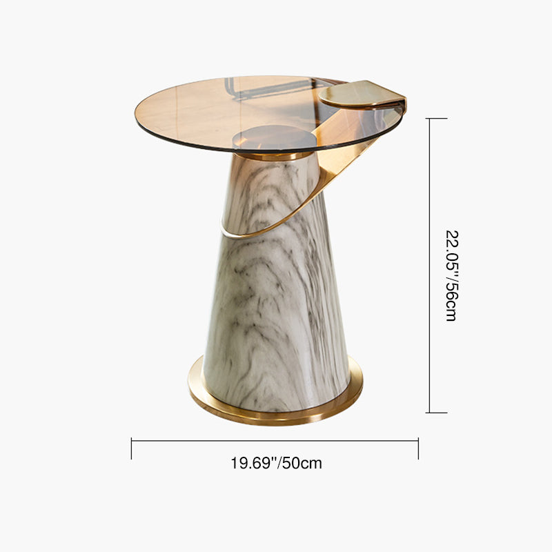 Conical Glass Coffee Table