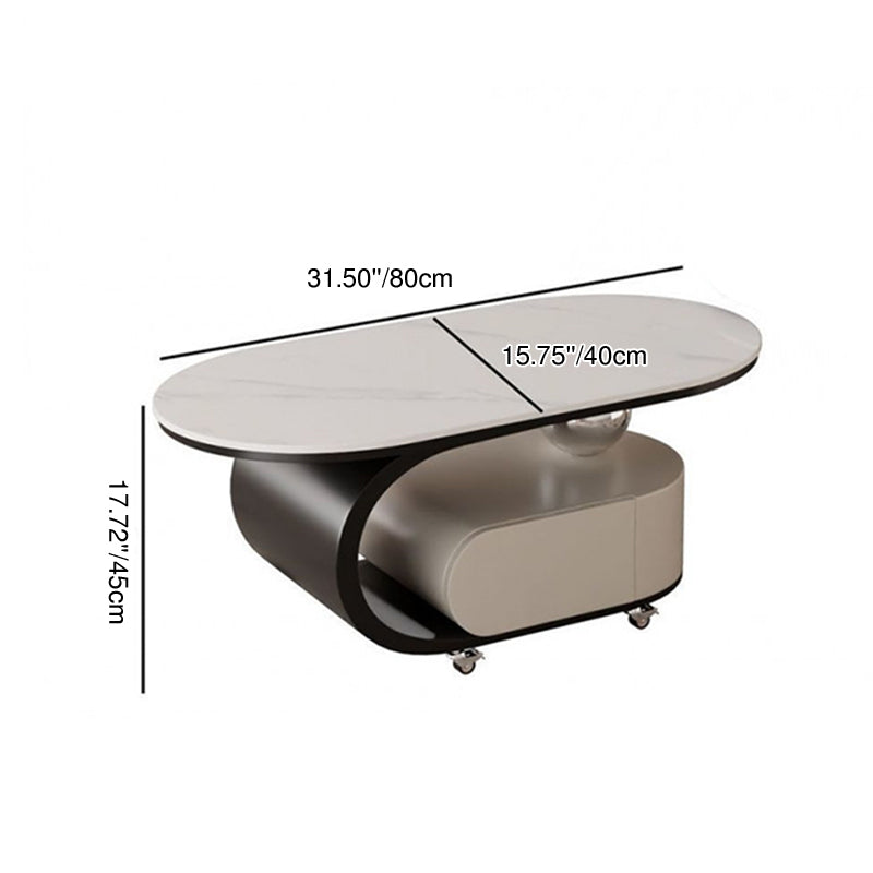 C-Shape Oval Coffee Table