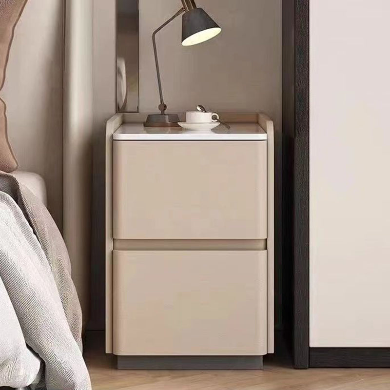 Rock Plate Solid Wood 2-Drawer Nightstand
