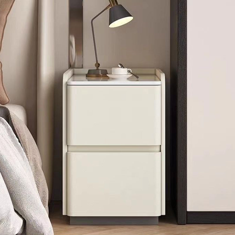 Rock Plate Solid Wood 2-Drawer Nightstand