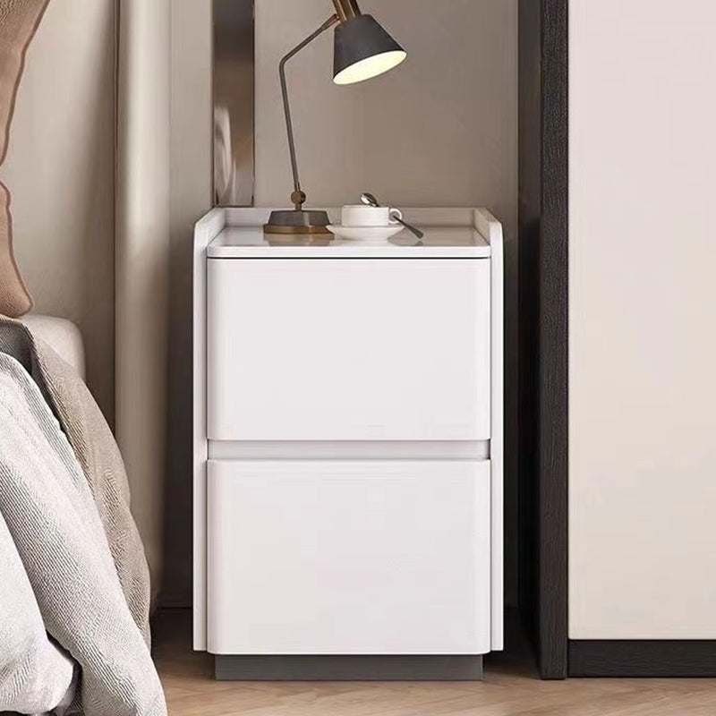 Rock Plate Solid Wood 2-Drawer Nightstand