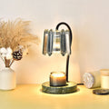 Vintage Glass Cone Suzutan Marble 1-Light Melting Wax Table Lamp