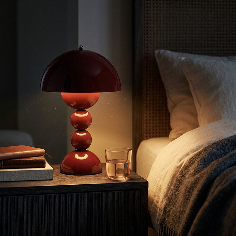 Contemporary Nordic Flower Bud Iron 1-Light Table Lamp For Bedroom