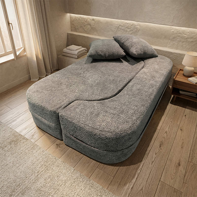 Foldable Sherpa Sofa Bed