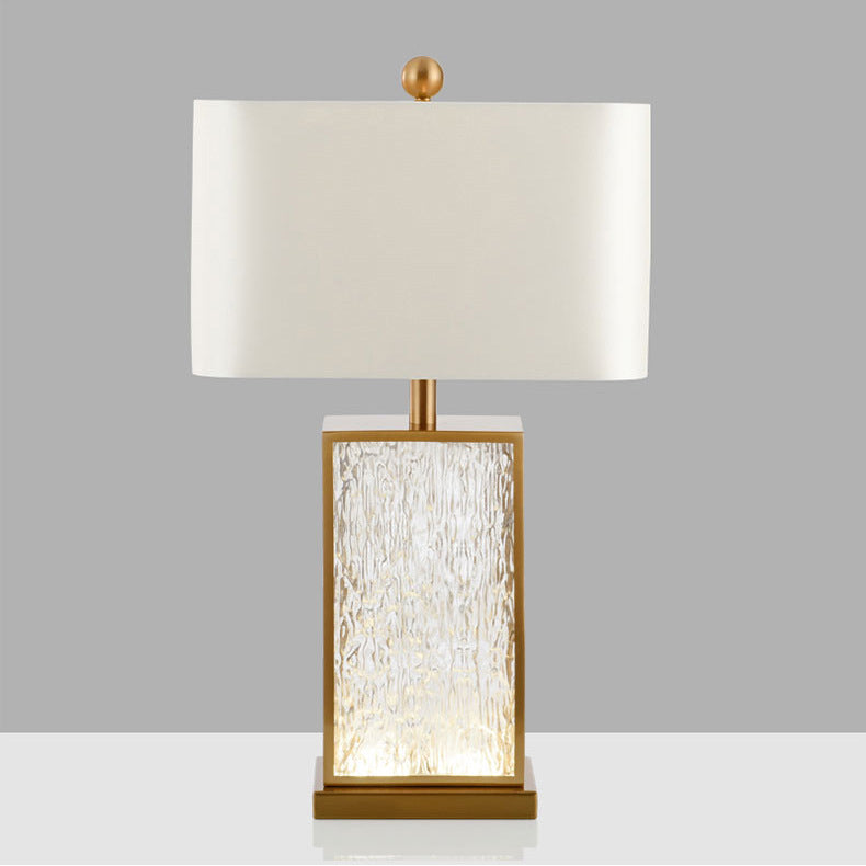 Simple Modern Glass Corrugated 1-Light Table Lamp
