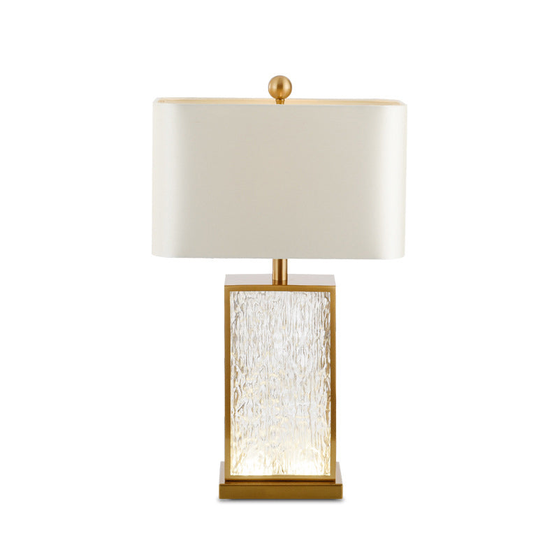 Simple Modern Glass Corrugated 1-Light Table Lamp