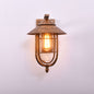 Contemporary Industrial Human Sensing Iron Glass 1-Light Outdoor Wall Sconce Lamp For Garden