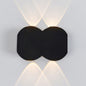 Modern Outdoor Round Geometric Up and Down Luminous Waterproof LED Wall Sconce Lamp