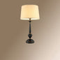 Traditional Vintage Pleated Fabric Shade Iron Base 1-Light Table Lamp For Bedroom