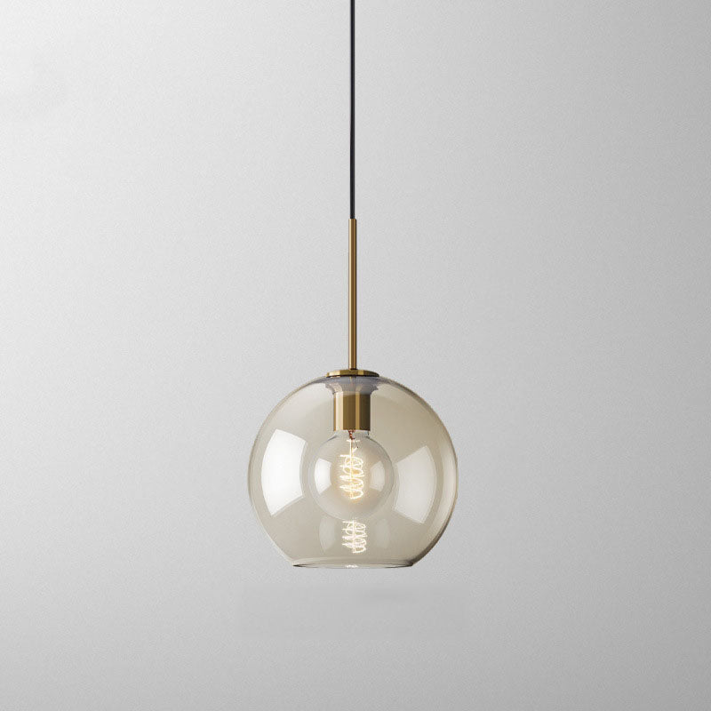 Nordic Cognac Glass Jar Pendant
