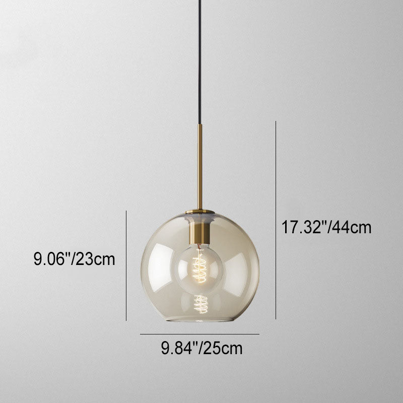 Nordic Cognac Glass Jar Pendant