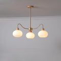 Nordic Glass & Wood Chandelier