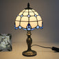 Traditional Tiffany Resin Glass Umbrella Shape 1-Light Table Lamp For Bedroom
