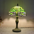 Traditional Tiffany Dragonfly Stained Glass Alloy Base 1-Light Table Lamp For Home Office