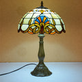 Traditional Tiffany Umbrella Alloy Stained Glass 1-Light Table Lamp For Bedroom