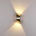 Contemporary Industrial Square Aluminum Glass Up And Down Beam Waterproof LED Wall Sconce Lamp For Outdoor Patio