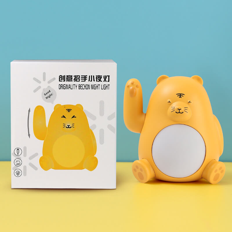 Modern Creative Tiger Silicone LED USB Rechargeable Pat Night Light