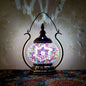 Moroccan Stained Glass Round Pot USB Rechargeable LED Portable Table Lamp
