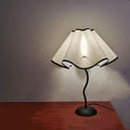 Modern Fabric Petal Flower 1-Light Table Lamp