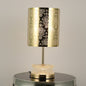 Modern Luxury Stainless Steel Column Carved Acrylic 1-Light Table Lamp