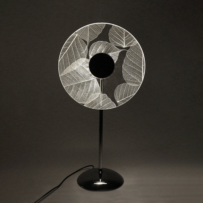 Modern Acrylic Creative Leaf Pattern Design LED Ambient Night Light Table Lamp