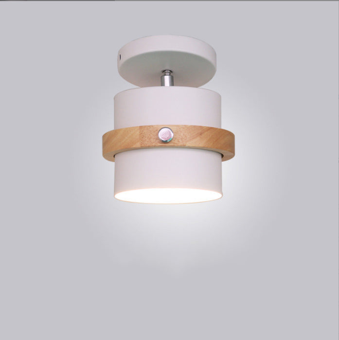 Nordic Wood & Iron Ceiling Light