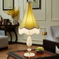 Modern Light Luxury Fabric Fringed Horn 1-Light Table Lamp