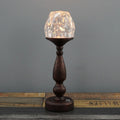 Retro Creative Gem Column Plastic Metal LED Touch Table Lamp