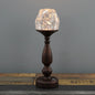 Retro Creative Gem Column Plastic Metal LED Touch Table Lamp