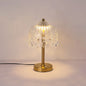 Modern Luxury Crystal Glass Umbrella USB LED Table Lamp