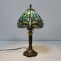 Tiffany Decorative Flower Umbrella Rose Alloy Stained Glass 1-Light Table Lamp