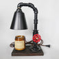 Contemporary Industrial Plumbing Stainless Steel 1-Light Aroma Melt Wax Table Lamp For Bedroom