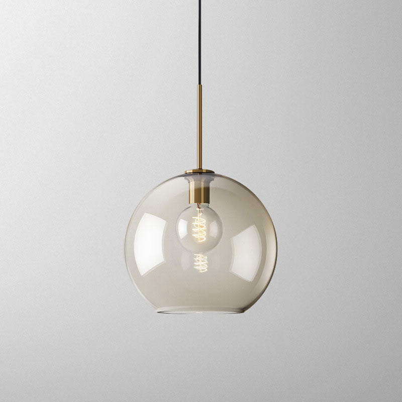 Nordic Cognac Glass Jar Pendant