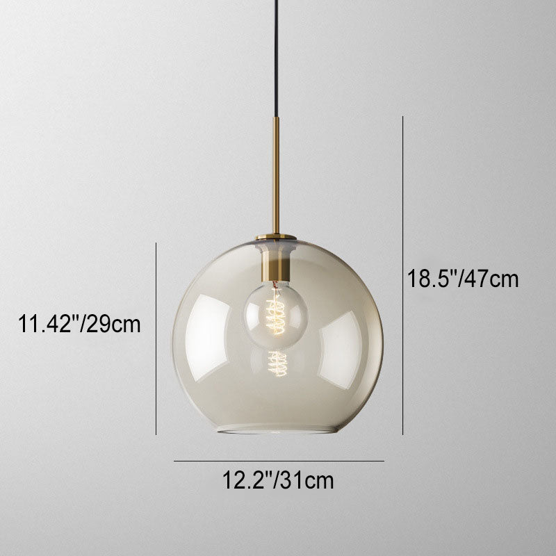 Nordic Cognac Glass Jar Pendant