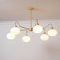 Nordic Glass & Wood Chandelier