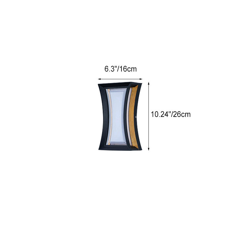 Contemporary Industrial Waterproof Aluminum Square PC LED Wall Sconce Lamp For Outdoor Patio