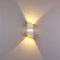 Contemporary Industrial Square Aluminum Glass Up And Down Beam Waterproof LED Wall Sconce Lamp For Outdoor Patio
