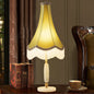 Modern Light Luxury Fabric Fringed Horn 1-Light Table Lamp