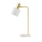 Nordic Minimalist  Cylinder Shade Marble Base 1-Light Table Lamp