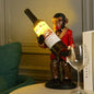 Contemporary Creative Orangutan Wine Bottle Glass Resin 1-Light Table Lamp For Living Room