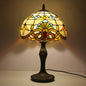 Traditional Tiffany Stained Glass Dome Aolly Base 1-Light Table Lamp For Home Office