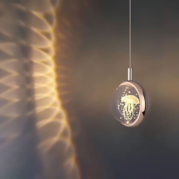 Minimalist Crystal Ball LED Pendant