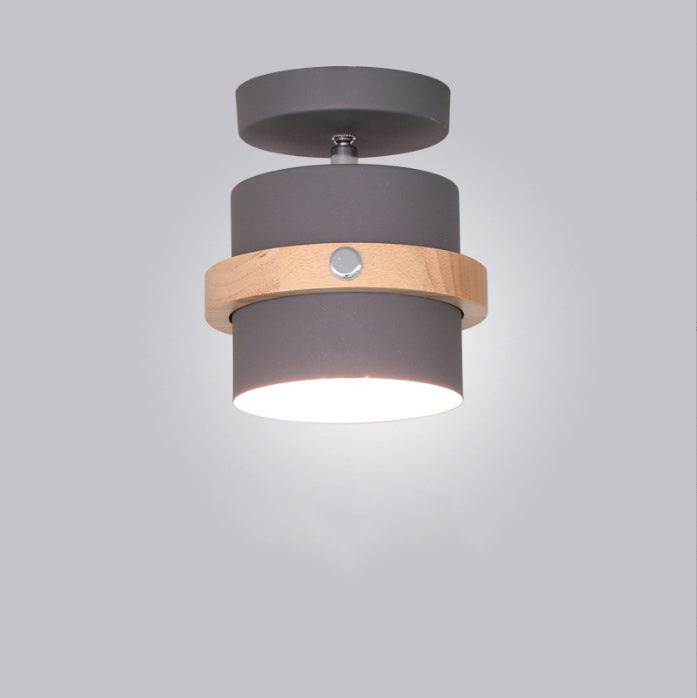 Nordic Wood & Iron Ceiling Light