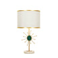European Light Luxury Fabric Agate Base 1-Light Table Lamp