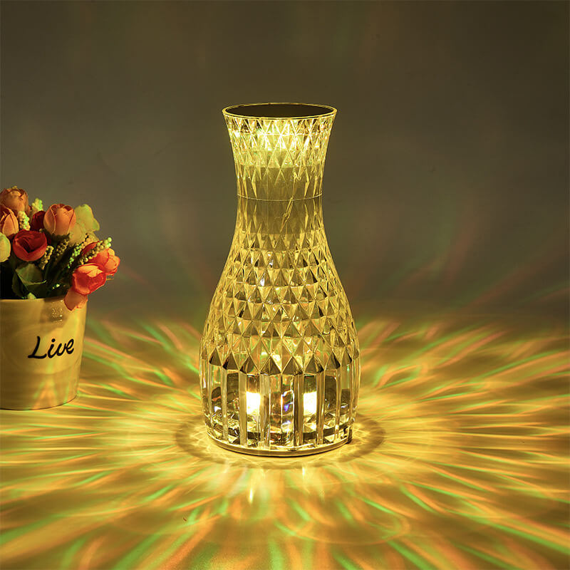 Modern Creative Vase Acrylic USB Rechargeable Touch LED Night Light Table Lamp