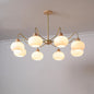 Nordic Glass & Wood Chandelier