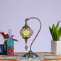 European Tiffany Vintage Iron Glass 1-Light Table Lamp